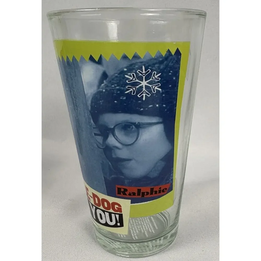 A Christmas Story 4pc 16oz Glass Cup Set